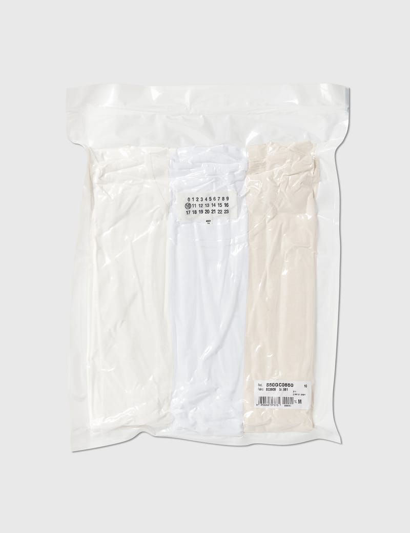 ホワイト、3点セット☆ MAISONMARGIELA ベーシックTシャツ Maison Margiela - 3 Pack T-Shirt | HBX - Globally Curated