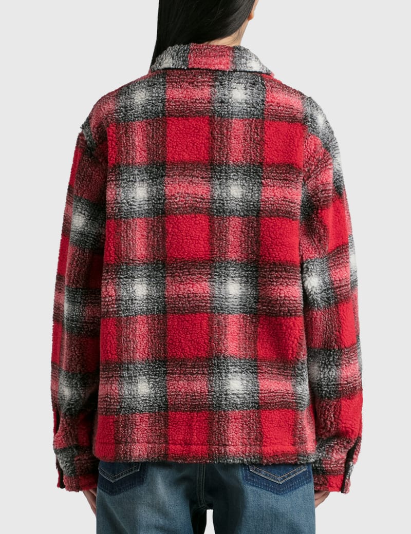 Stüssy - SHADOW PLAID SHERPA ZIP SHIRT | HBX - Globally Curated