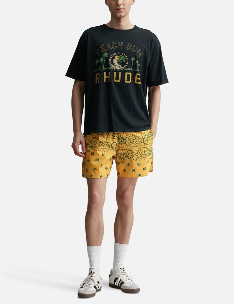 Rhude - Bandana Print Swim Trunks | HBX - Globally Curated