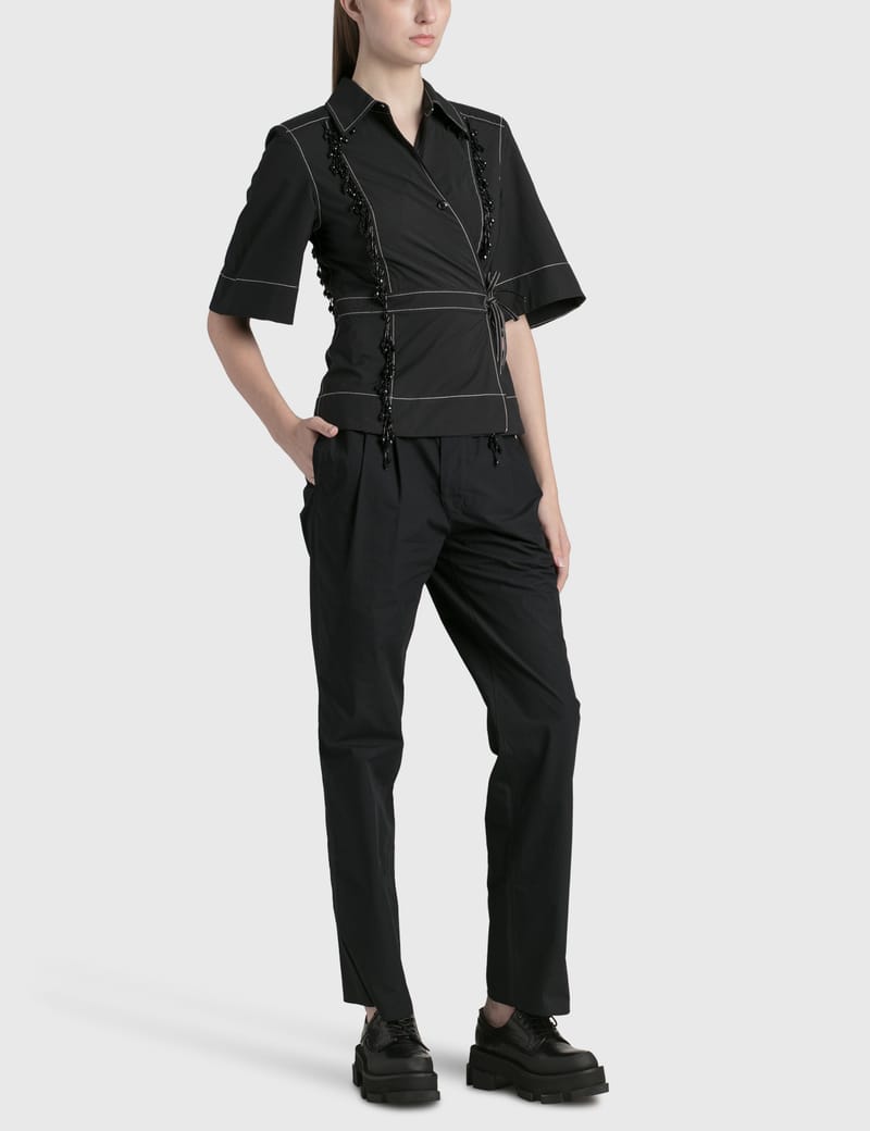 T By Alexander Wang - ロゴ イラスティック付きプリーツパンツ