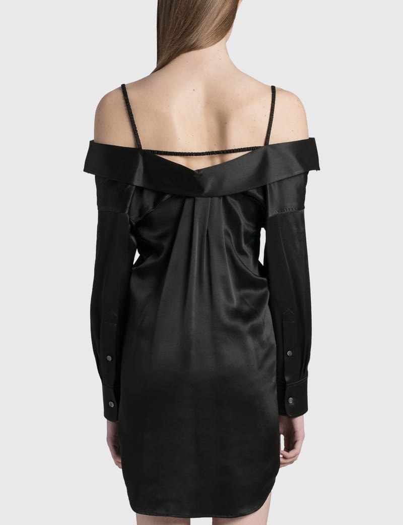 T By Alexander Wang - Off The Shoulder Shirt Dress | HBX