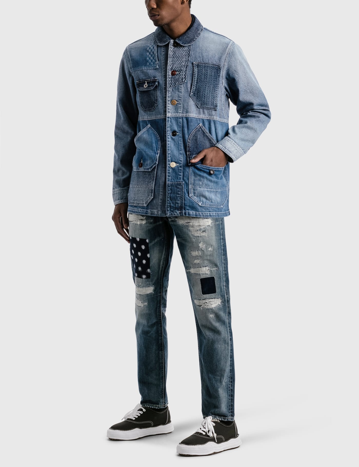 3 Years Wash Patchwork Coverall Jacket