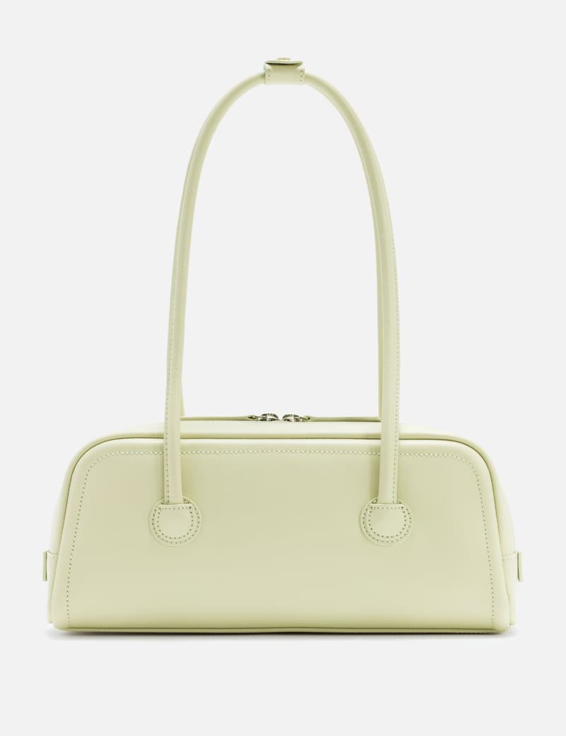 MARGESHERWOOD Soft Boston - Soy Milk leather baguette bag with