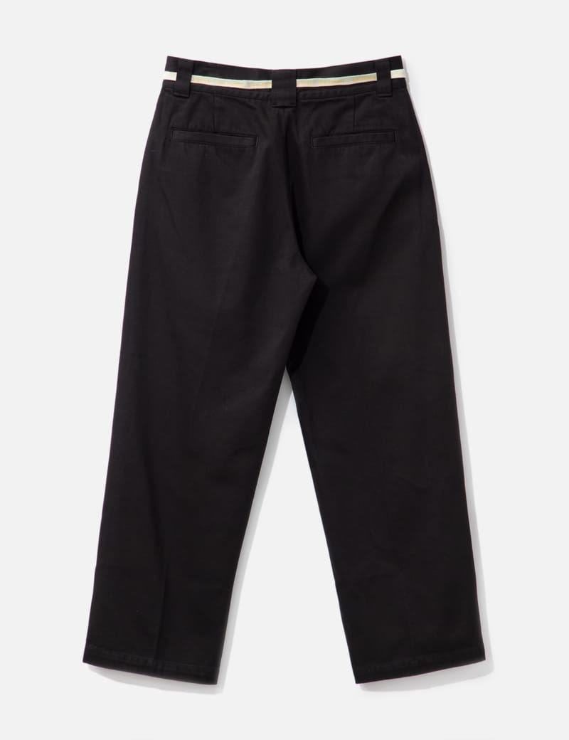 パンツ Odd Studio Stitch detail semi-wide cotton pants BLACK HAL STUDIOS® - Studio Pants | HBX - Globally Curated Fashion
