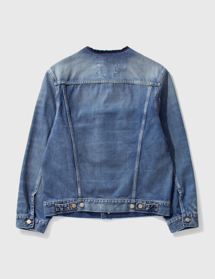 Maison Margiela CROPPED COLLARLESS DENIM JACKET HBX Globally