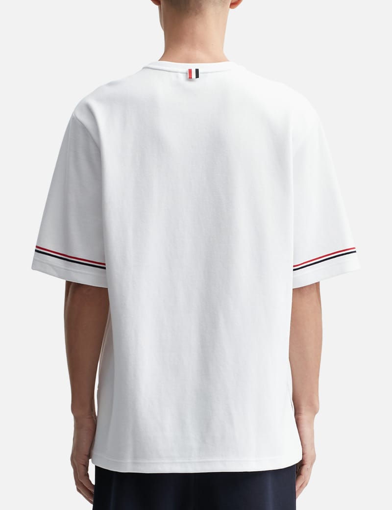 Thom Browne｜ (RUGBY FIT SHORT SLEEVE TEE IN COTTON INTE THOM BROWNE RUGBY FIT SHORT SLEEVE TEE (MENS) – HIRSHLEIFERS