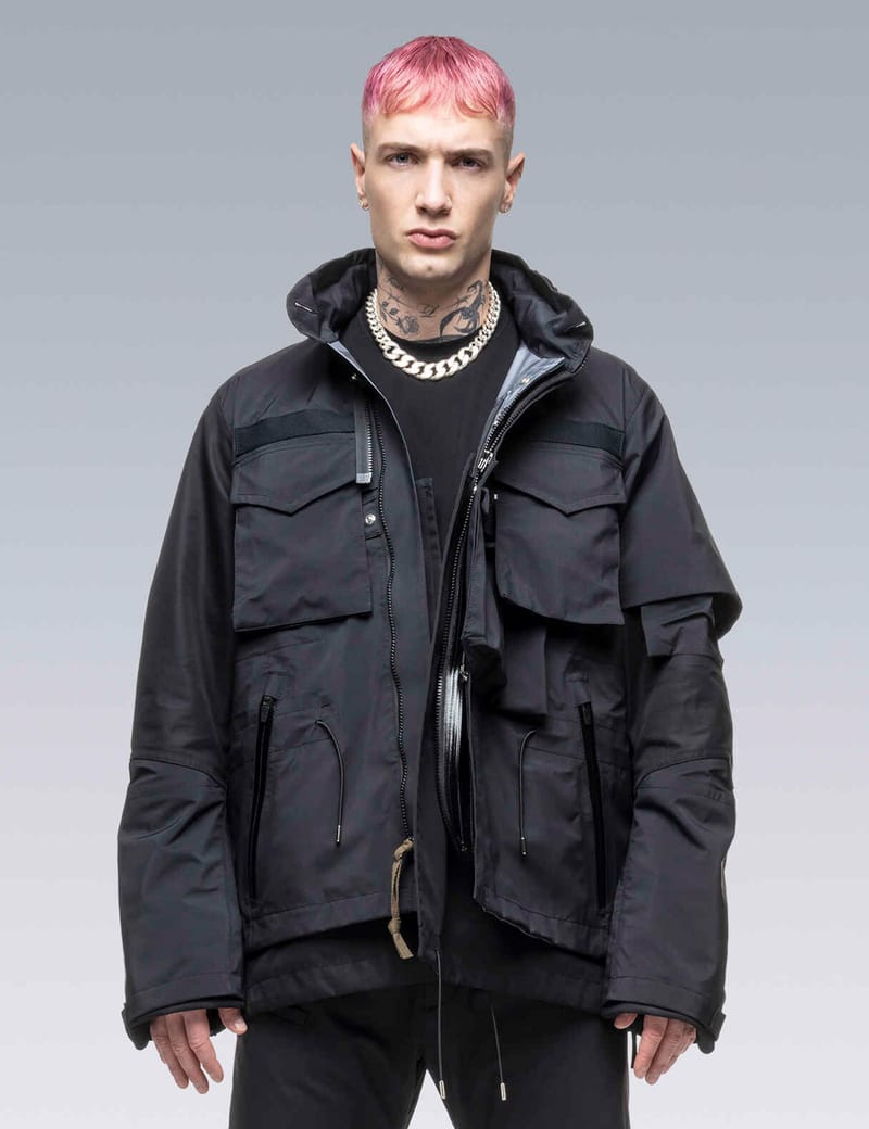 Sacai - Sacai x Acronym Layered Hood Jacket | HBX - Globally 