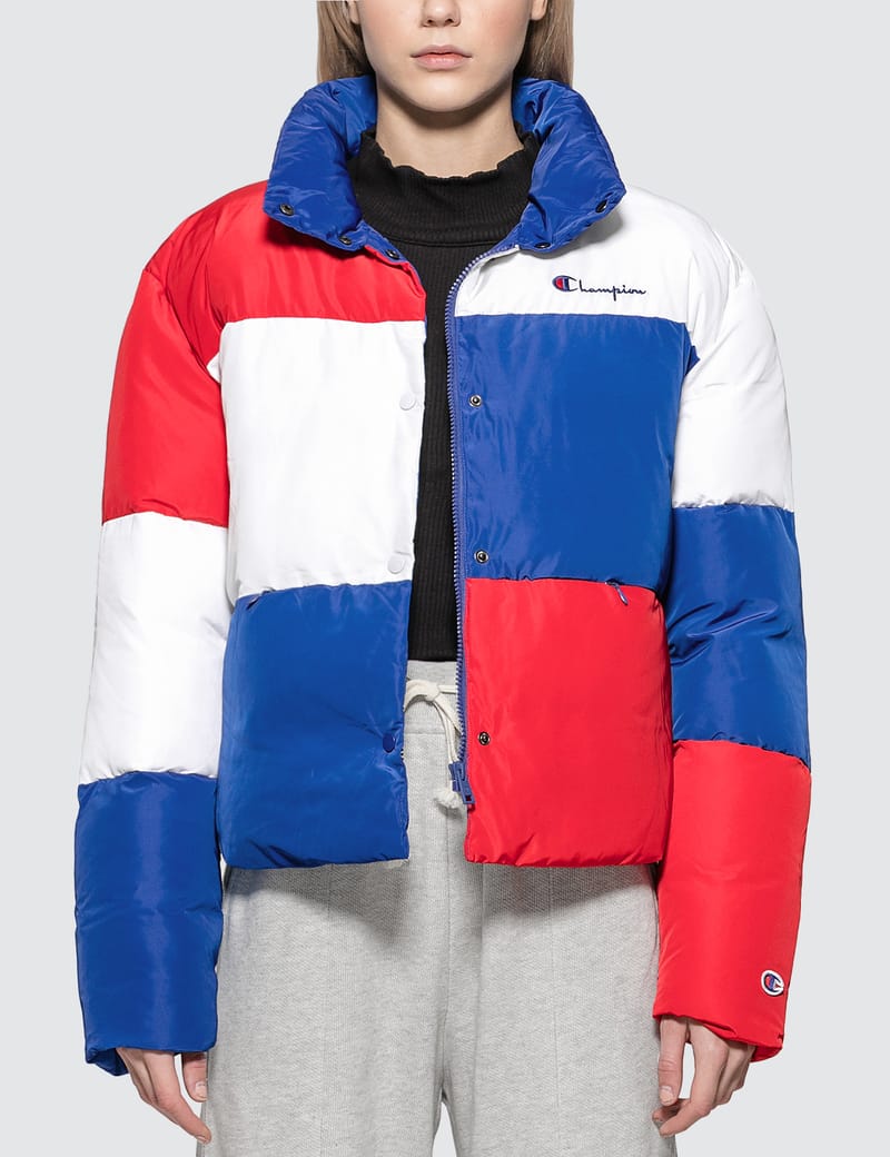 Champion Reverse Weave - Color Block Puff Down Jacket | HBX