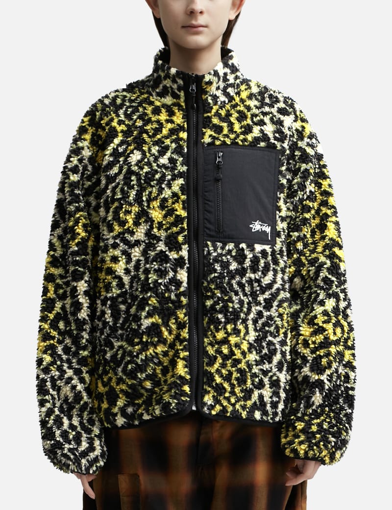 Supreme leopard fleece reversible on sale jacket