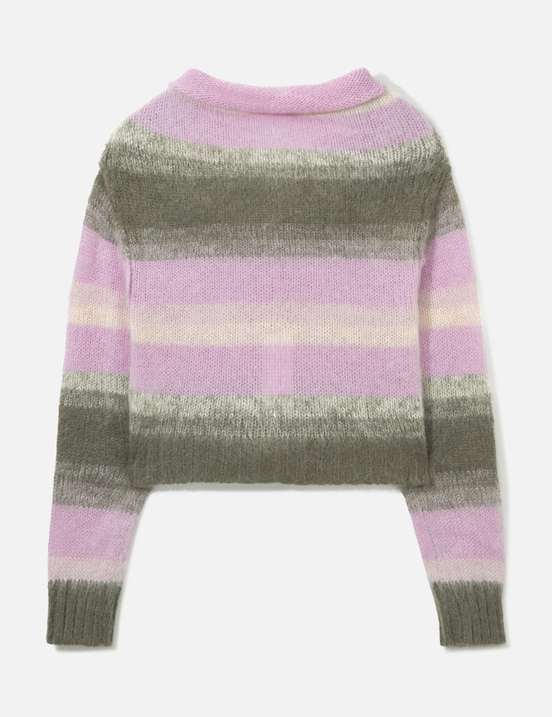 Perverze Multiple Knit - Versatile wool-blend purple cardigan