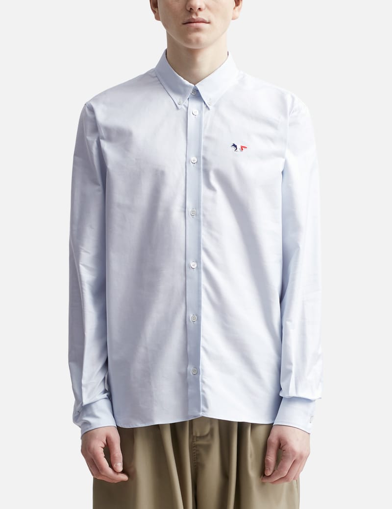 Maison Kitsuné - Tricolor Fox Patch Classic Shirt | HBX - Globally