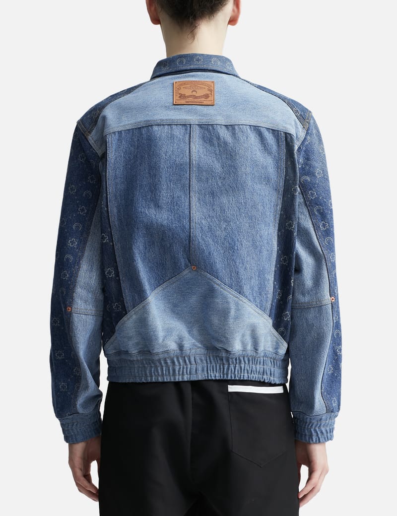 Marine Serre - Regenerated Moonogram Denim Working Jacket | HBX - Globally  Curated Fashion and Lifestyle by Hypebeast