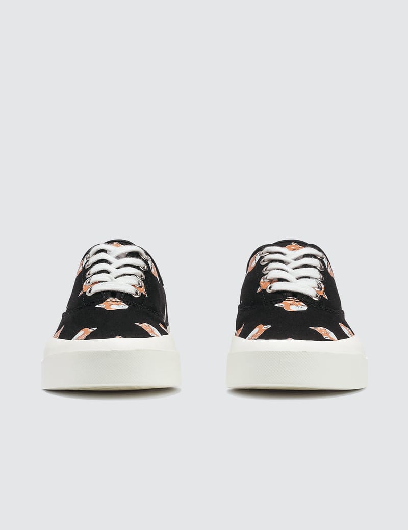 Maison Kitsuné - All-over Fox Head Laced Sneaker | HBX