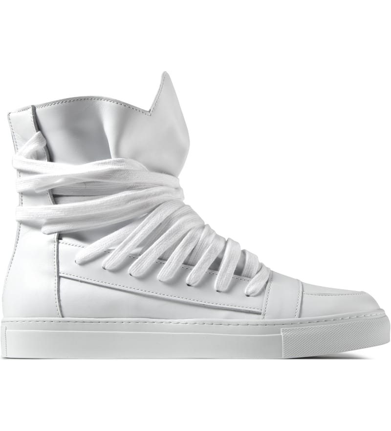 KRISVANASSCHE - White Multi Laces Sneakers | HBX