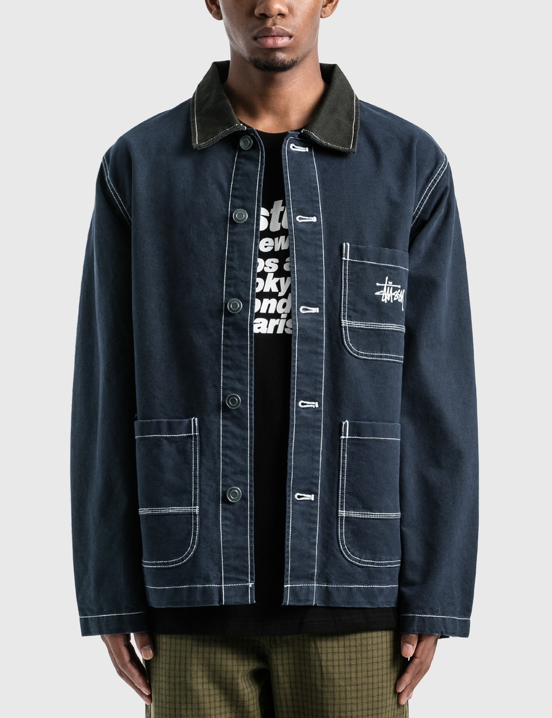 Stüssy - Brushed Moleskin Chore Jacket | HBX - Globally Curated Fashion ...