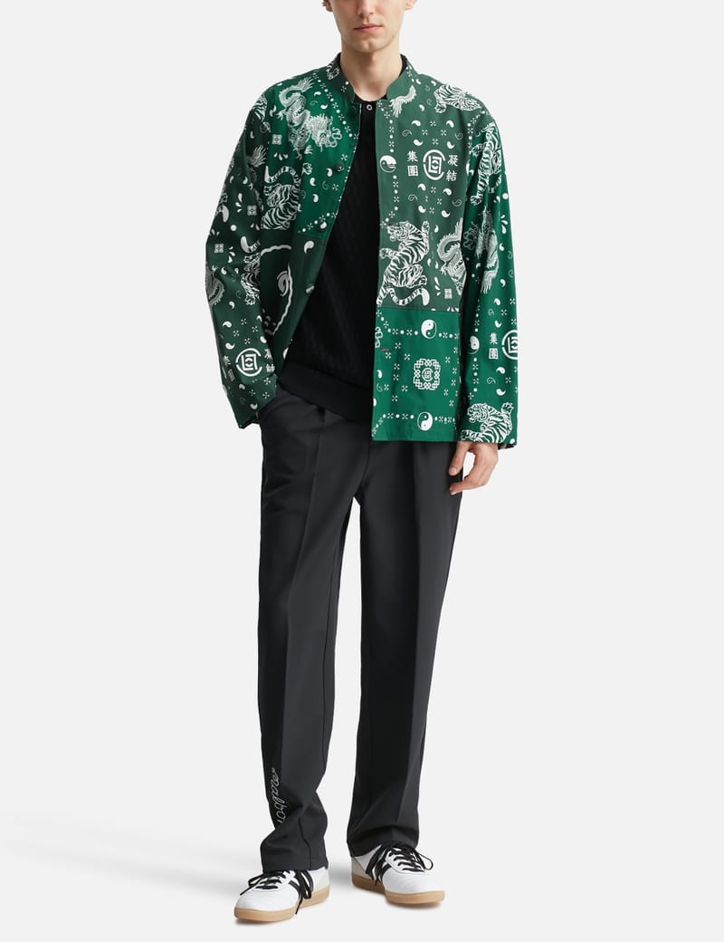 Malbon Golf Clot Patchwork Jacket - relaxed, green patchwork