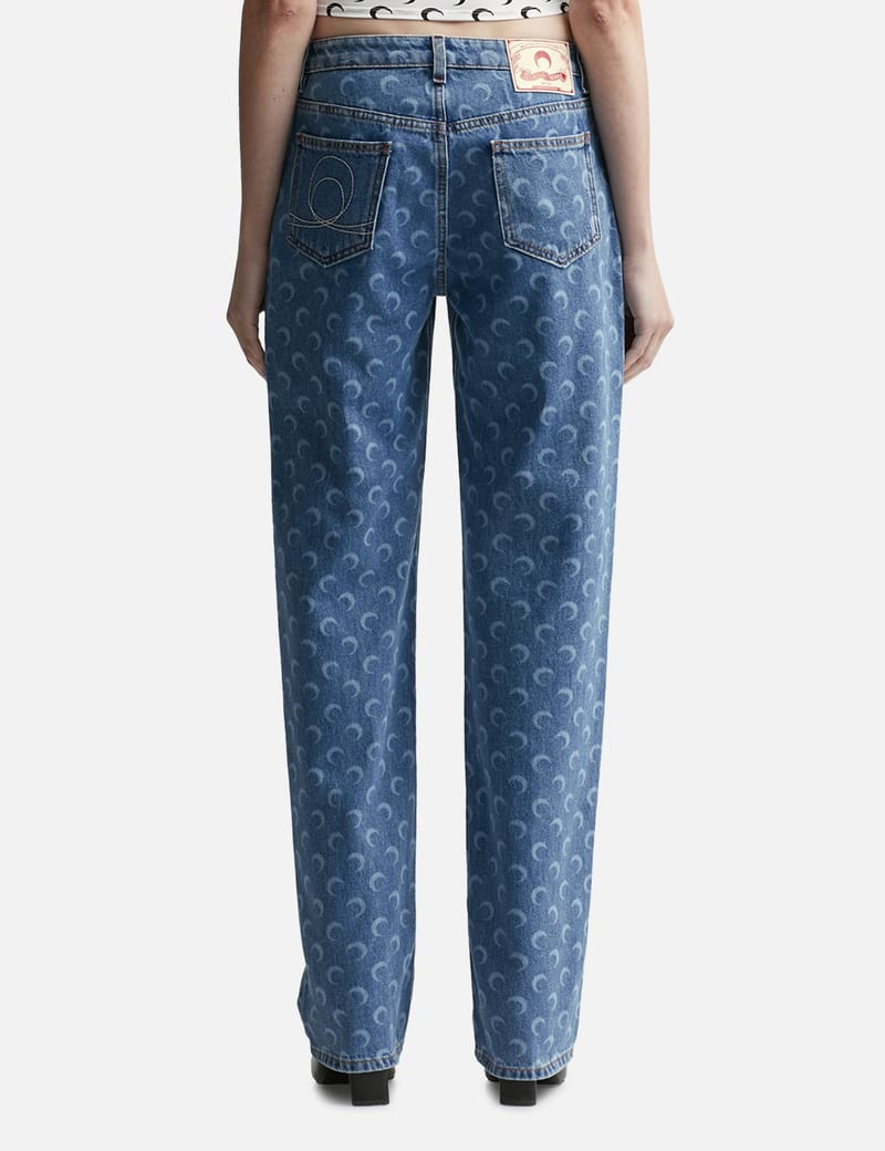 Marine Serre - Moon Laser Denim Jeans | HBX - Globally