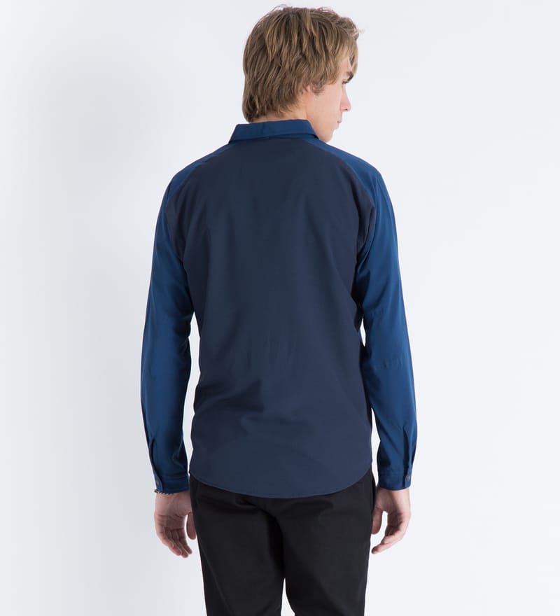 and wander - Blue Tech L/S Shirt | HBX - Globally Curated Fashion