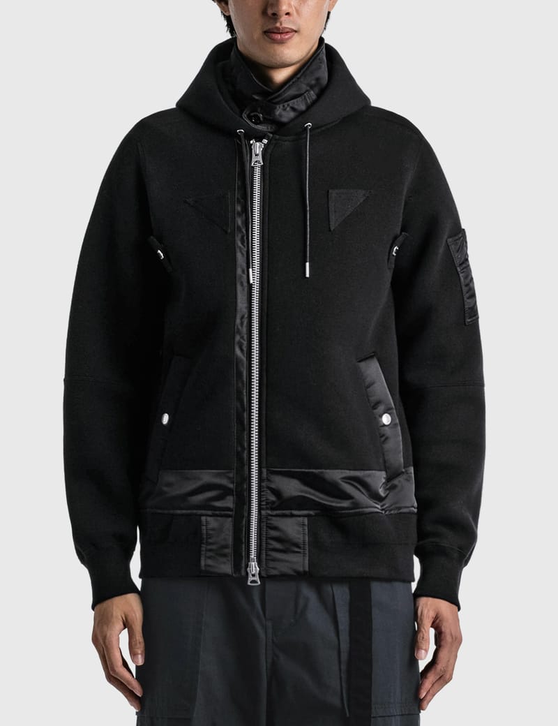 Sacai - Nylon Twill Sponge Sweat Blouson | HBX - Globally Curated