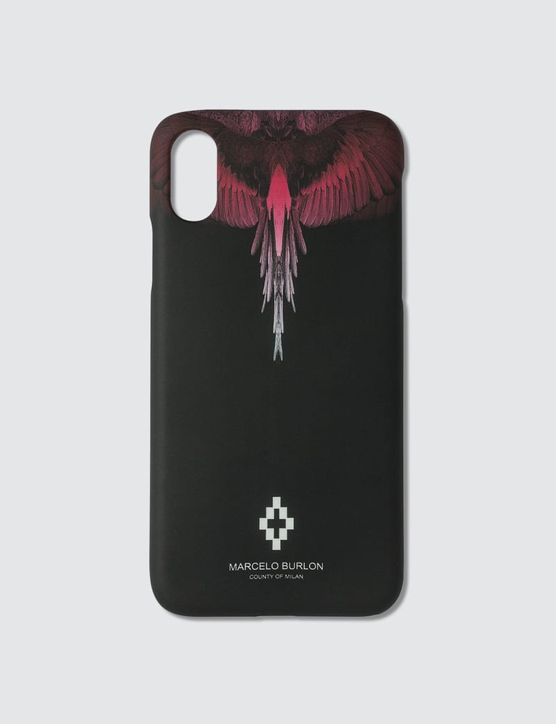 アクセサリーその他 MARCELO BURLON Neon Blue Wings iPhone 12 Mini Case Marcelo Burlon - Glitch Wings iPhone X Case | HBX - Globally
