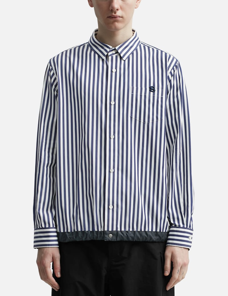 Sacai - Sacai x Thomas Mason Poplin Shirt | HBX - Globally Curated