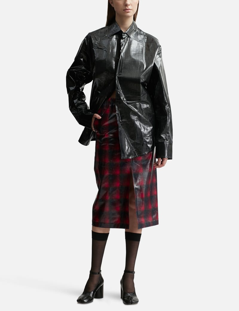 Maison Margiela - Pendleton lacquer skirt | HBX - Globally