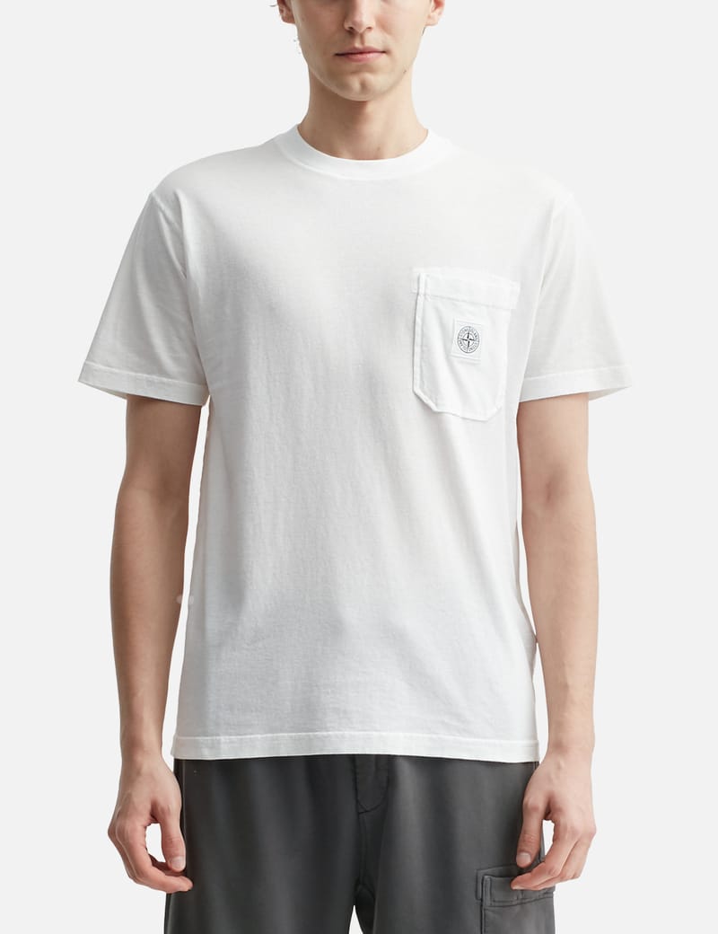 STONE | (2100219 Organic Cotton Jersey 'FISSATO' Stone Island - Organic Cotton jersey 'Fissato' Effect T
