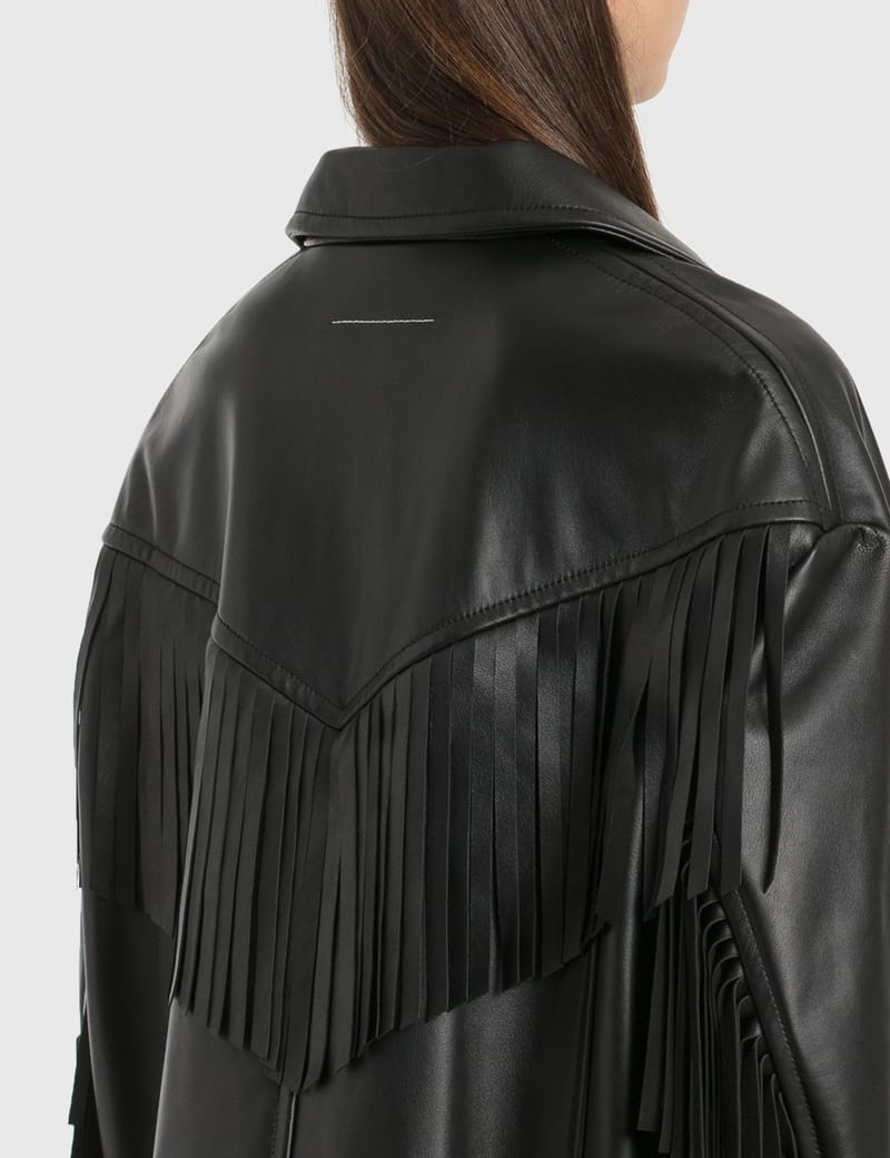 Maison Margiela leather fringe jacket参考定価¥400000