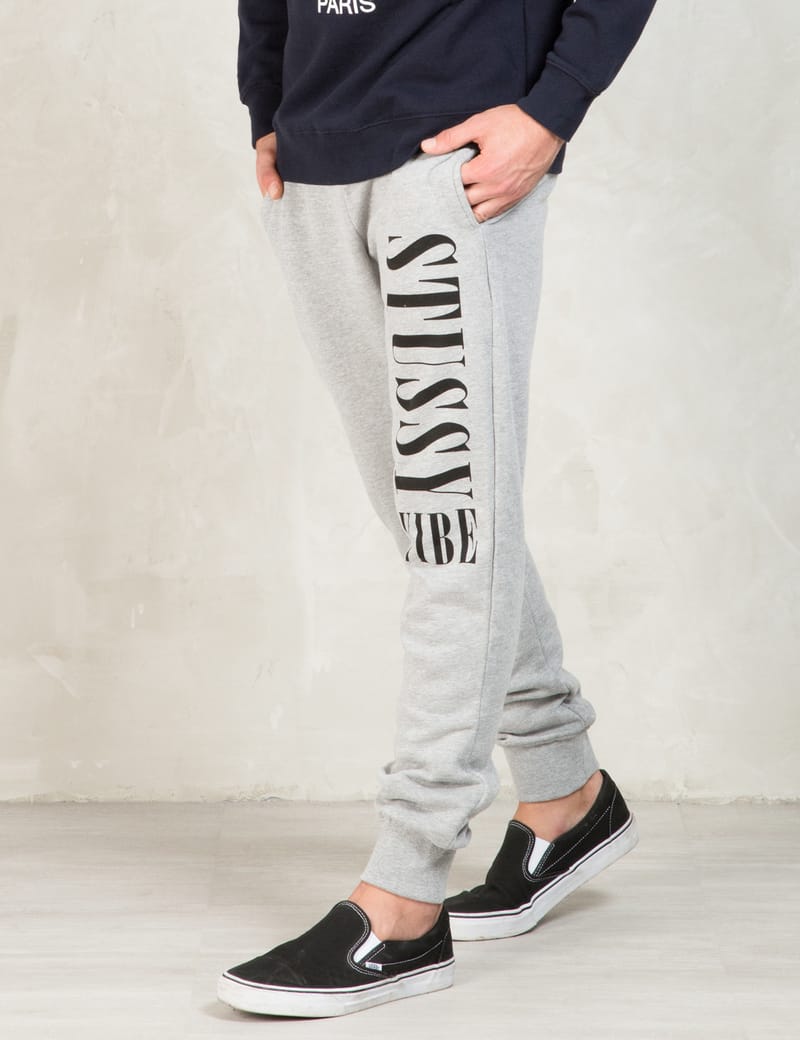 Stussy grey sweatpants hot sale