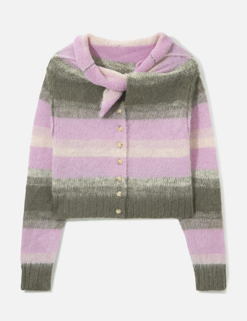 Perverze Multiple Knit - Versatile wool-blend purple cardigan