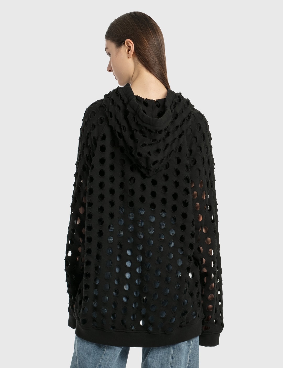Maison margiela punched holes logo hoodie Clearance