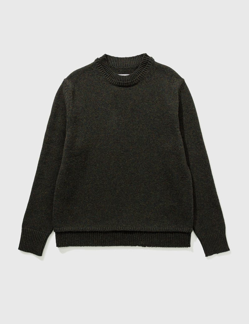 Maison Margiela - Double Collar Melange Sweater | HBX - Globally