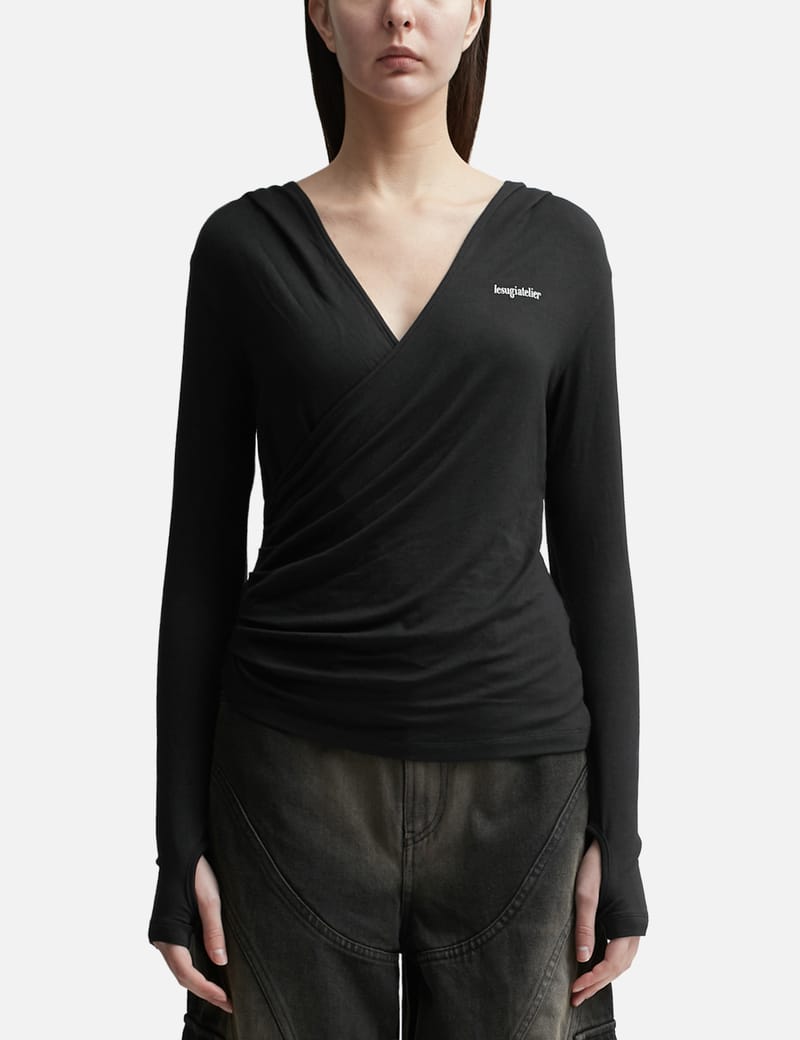 Lesugiatelier - DRAPED HOODED TOP | HBX - Globally Curated