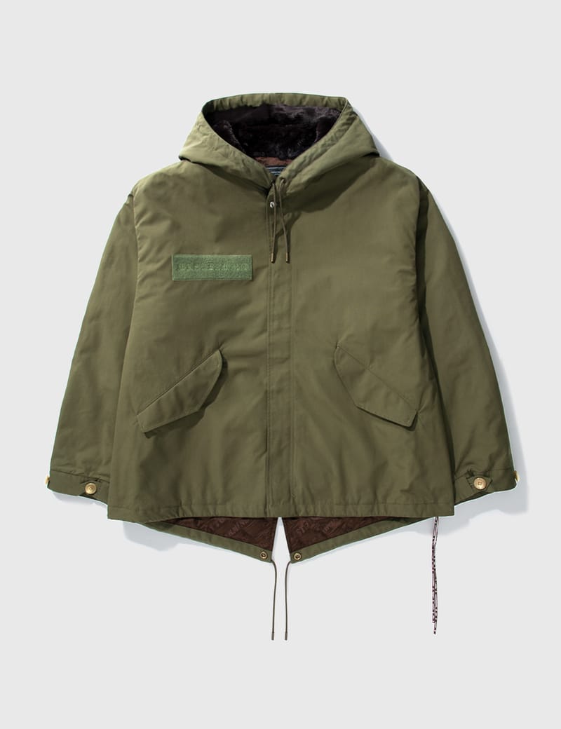 Mastermind Japan Short Fishtail Coat In Green | ModeSens