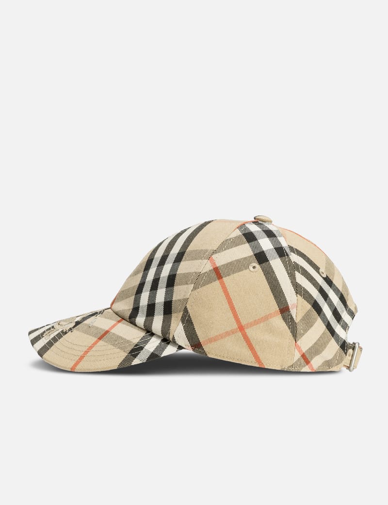 ハット Burberry Check' Beige Cotton Hat Burberry - Check Cotton Blend Baseball Cap | HBX - Globally