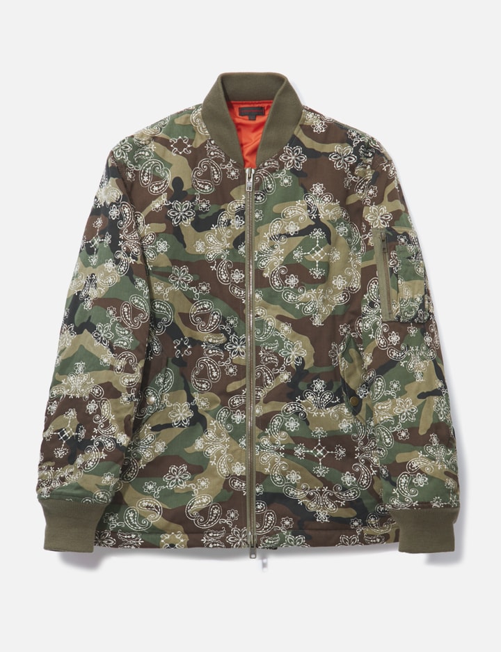 Clot Camouflage Ma1 Bomber Jacket In Green 