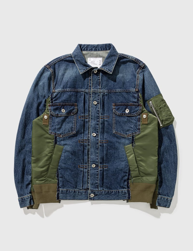 Sacai - Denim MA-1 Jacket | HBX - Globally Curated Fashion and