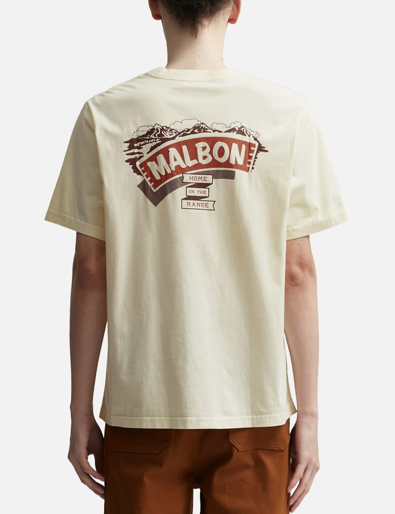 ■Malbon Golf■  on the Range Range Round T-Shirt KHAKI MALBON X UNDEFEATED HUNTER BUCKETS T-SHIRT – Malbon Golf