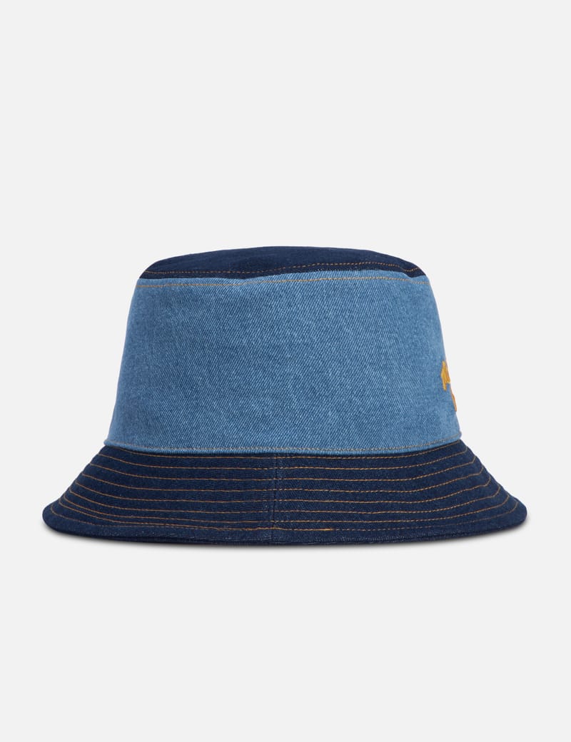 Maison Kitsuné - Denim Bucket Hat | HBX - Globally Curated