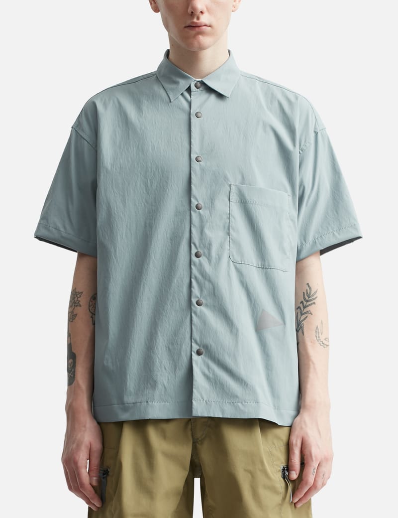 and wander - UV Cut Stretch Short Sleeve Shirt | HBX - Globally