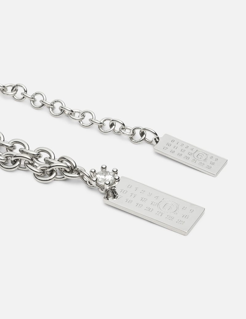 MM6 Maison Margiela ナンバリングチャームネックレス - 真鍮チェーン