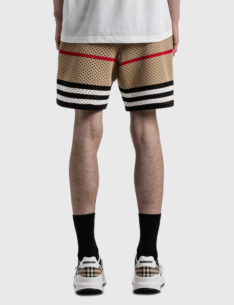 Burberry - Icon Stripe Pointelle Knit Shorts | HBX - Globally