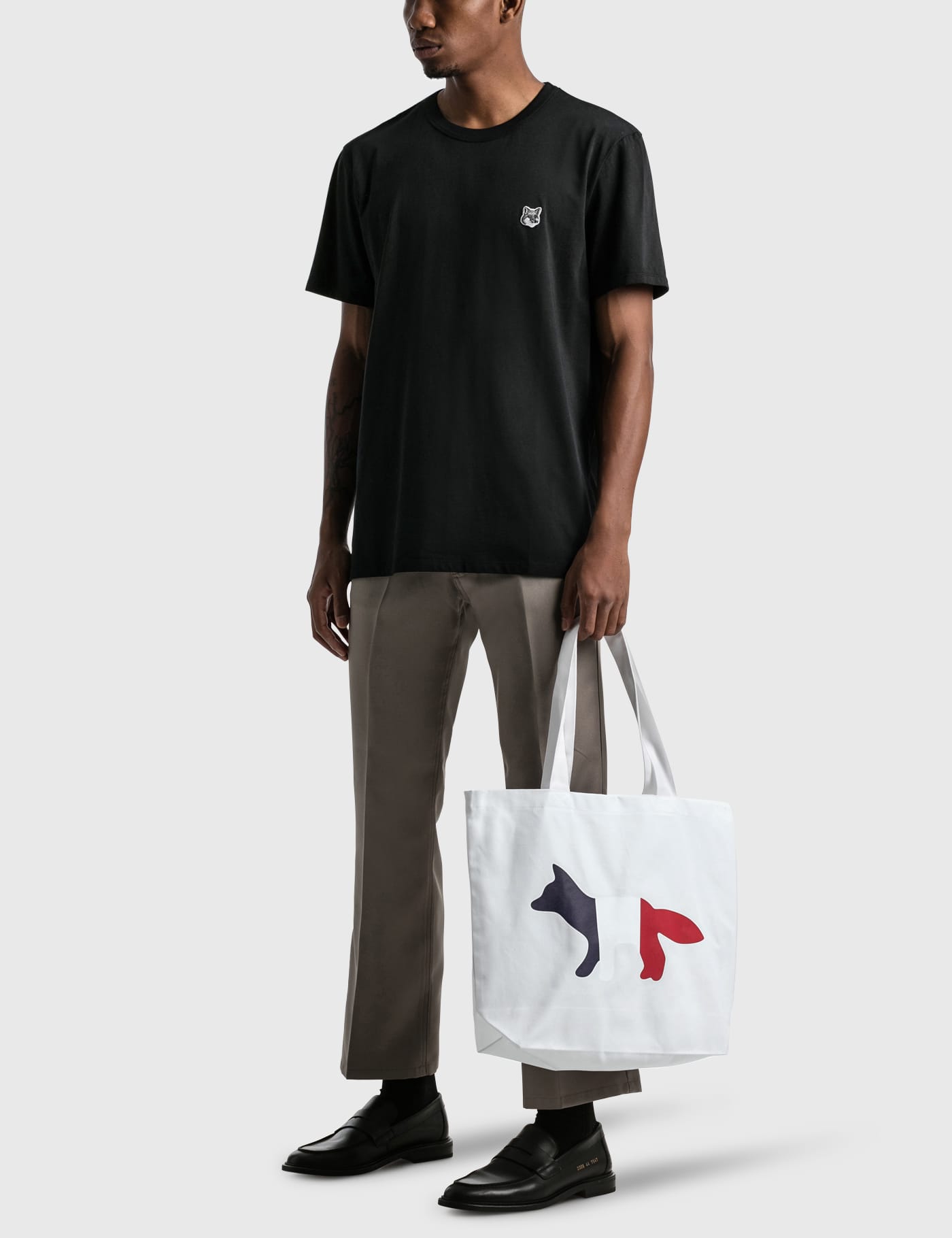 Maison Kitsune - Tricolor Fox Tote Bag | HBX - Globally Curated Fashion and  Lifestyle by Hypebeast