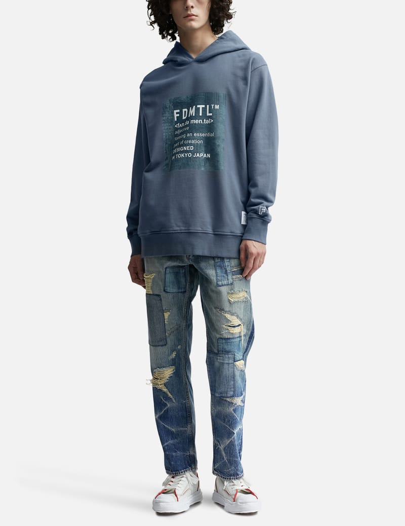 FDMTL - Printed Boro Hoodie | HBX - Globally Curated Fashion and