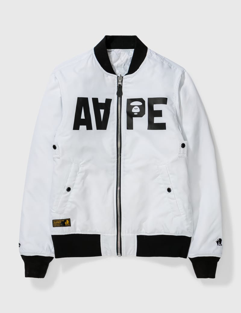 AAPE - AAPE REVERSIBLE BOMBER JACKET | HBX - Globally Curated