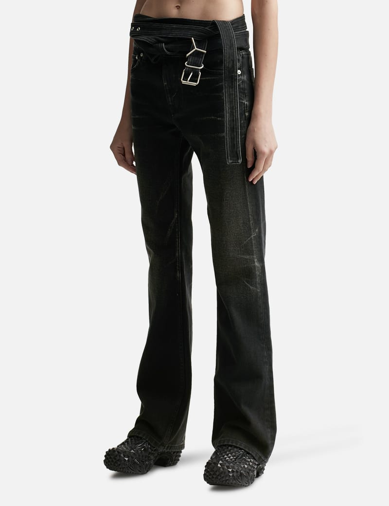 【BAON】Renter Belt Denim Wide Pants Amazon.com: SXUANMIL jeans for women trendy High Waist Tie