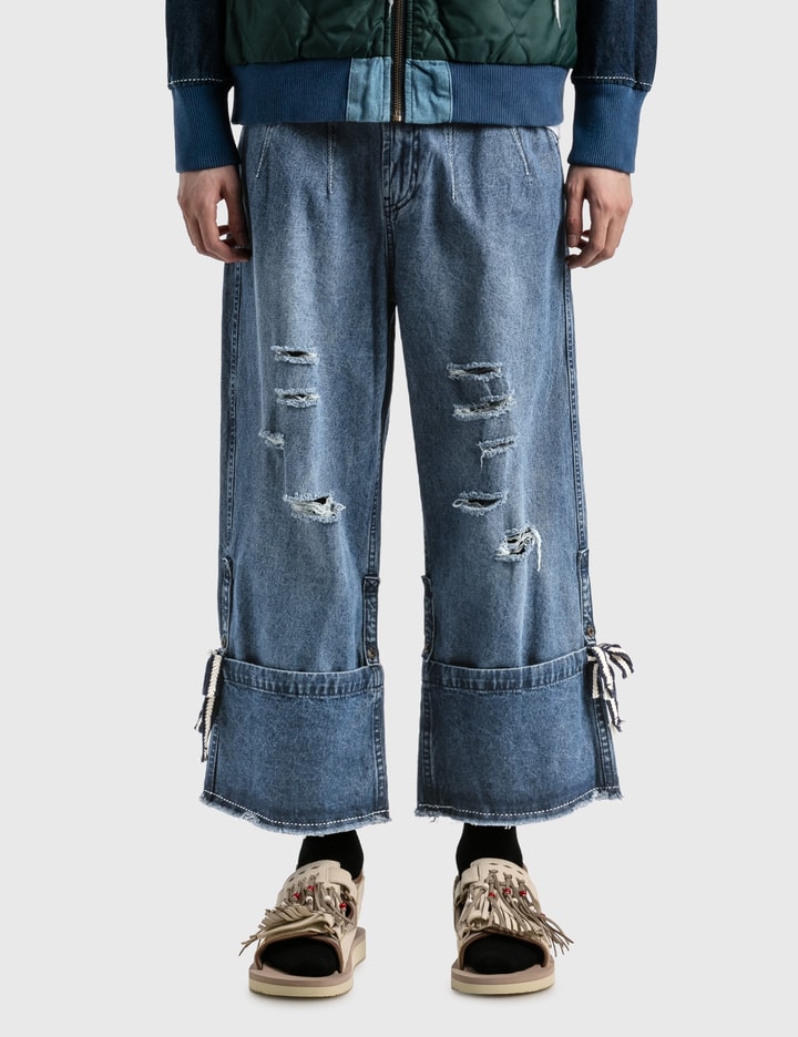 thecityworker - Tattered Folded Legs Vintage Pants | HBX - Globally ...