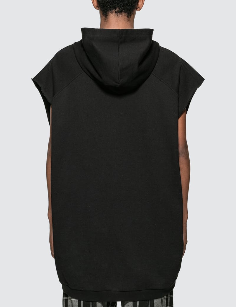 Raf Simons - Oversized Sleeveless Smiley Hoodie | HBX - Globally