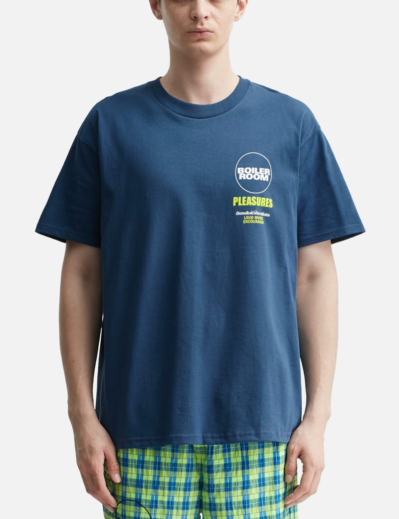 Pleasures Turntable T-Shirt - Cotton collab tee with Boiler Room