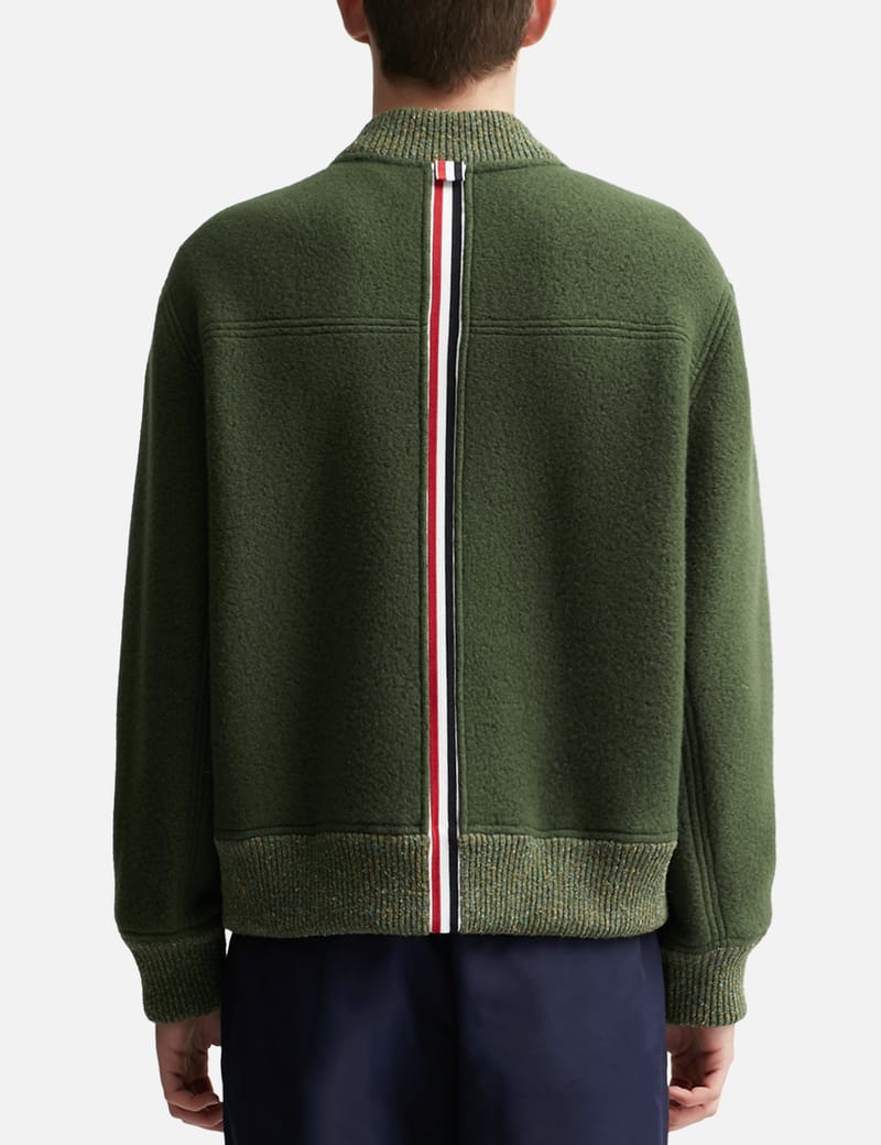 Thom Browne - Wool Fleece Bomber Jacket | HBX - Globally Thom Browne - Wool Fleece Bomber Jacket | HBX - Globally
